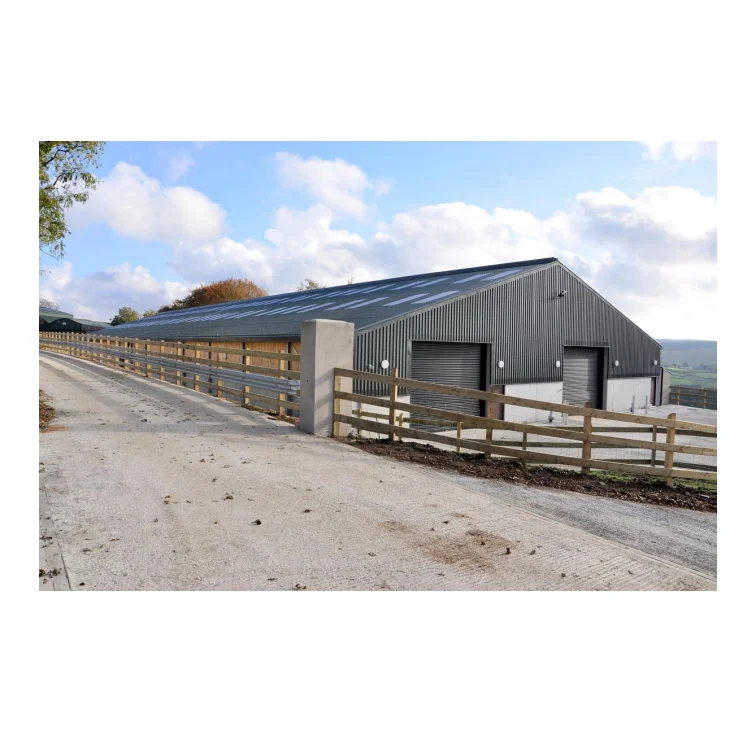 Low price project Long Span Structure Cow shed Prefab Steel Structure/ Dairy Cow Shed Farm Steel Structure