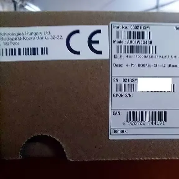 AR01WEG4SB HW корпоративный маршрутизатор 03021RSM 4-портовый 1000BASE-SFP-L2 Ethernet интерфейс карты AR2240-S