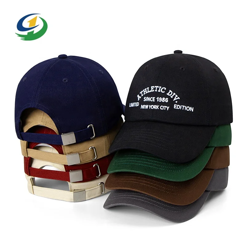Plain 6 Panel Baseball Hats Wholesale Solid Color Logo Unstructured Curved Brim Custom Embroidery Cotton Sports Dad Hats Cap