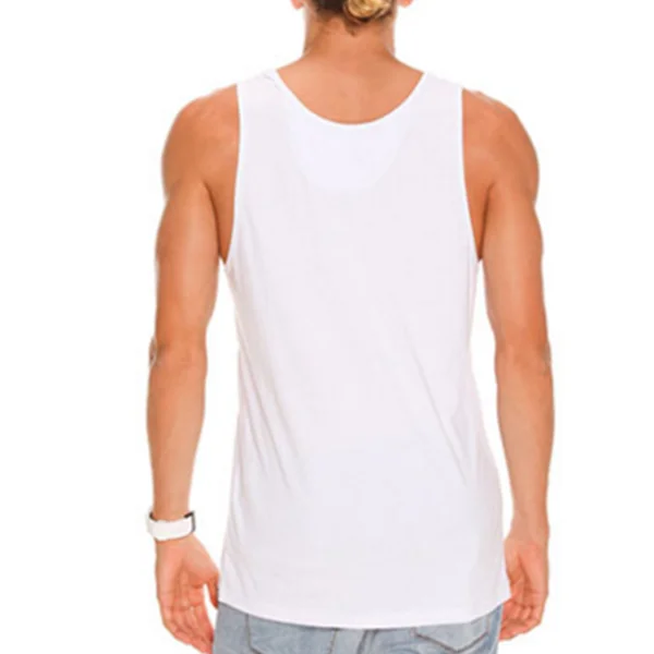
Wholesale cotton plain white singlets for men 