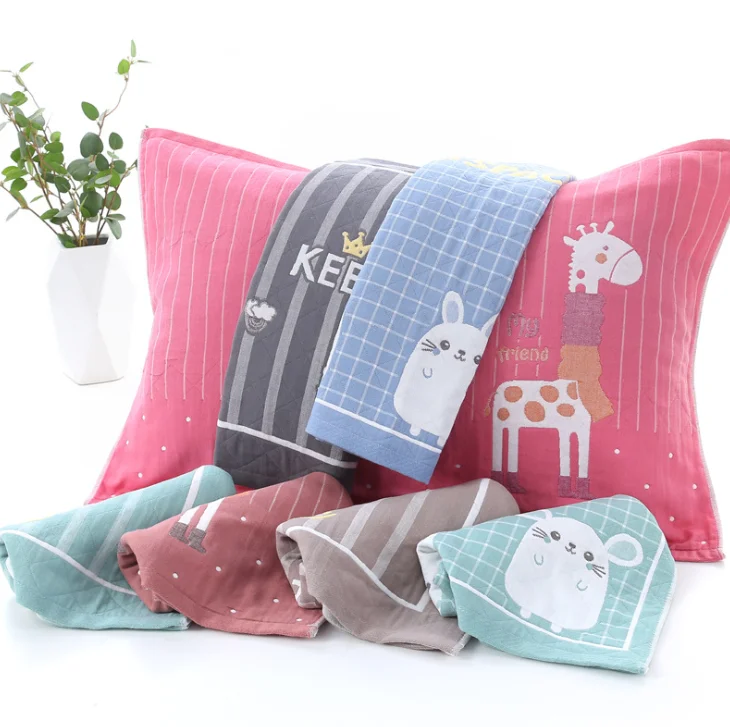 
 Оптовая продажа, 1 пара, трехслойное стеганое мягкое и дышащее тканевое домашнее полотенце для подушки  