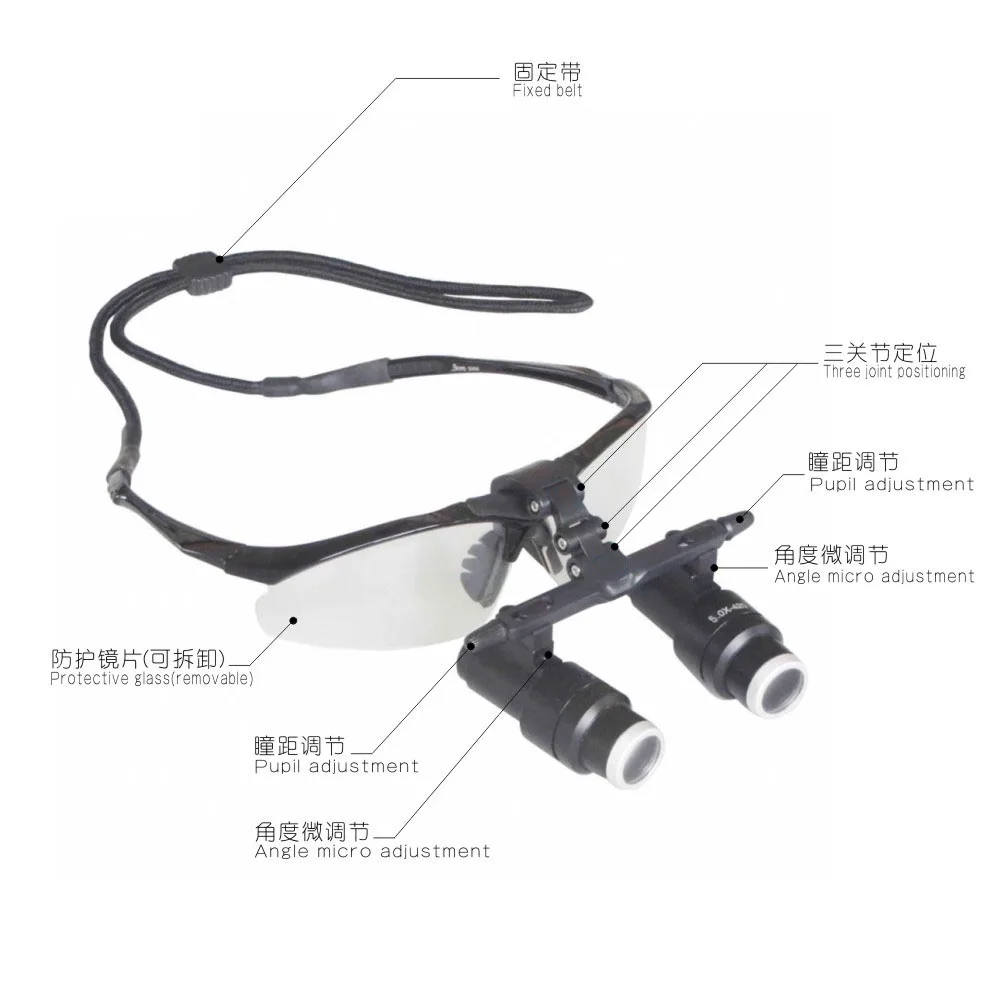 Chenwei 4.0X head bend Dental ENT General Surgery Microsurgery Veterinary Kepler Binocular Loupe