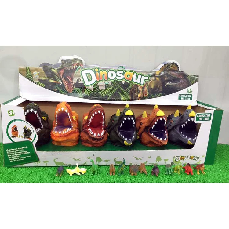 Pretend Play Toy Soft Plastic Realistic Dinosaur Hand Puppet for Kids Gift