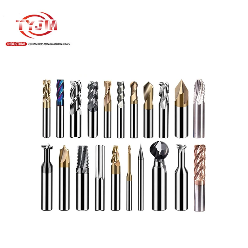 Carbide  2 Flute Carbide Spiral Tapered Ball Nose End Mill tungsten steel uncoated ball milling for non-ferrous metal processing