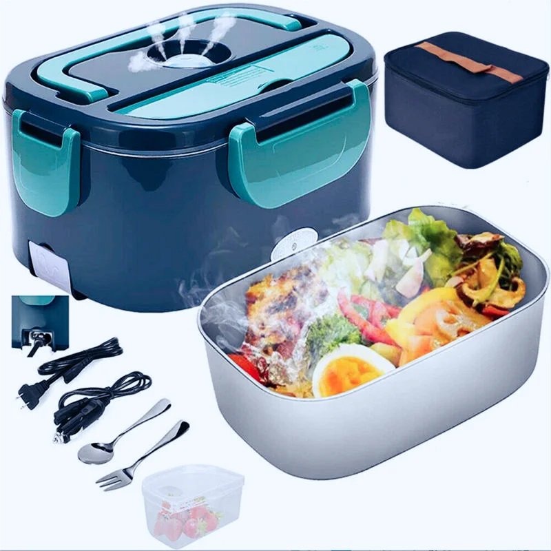 Food Warmer Electric Lunch, boxes With Carry Bag Portable Stainless Steel Electric Lunch boxes/