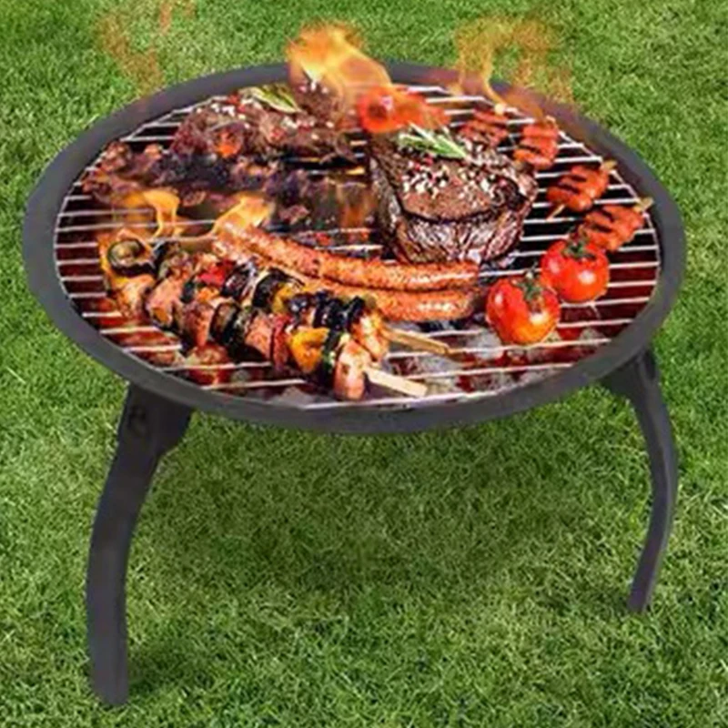Outing Mate stainless steel charcoal bbq grills fire bowl barbecue for camping 4-legged brazier