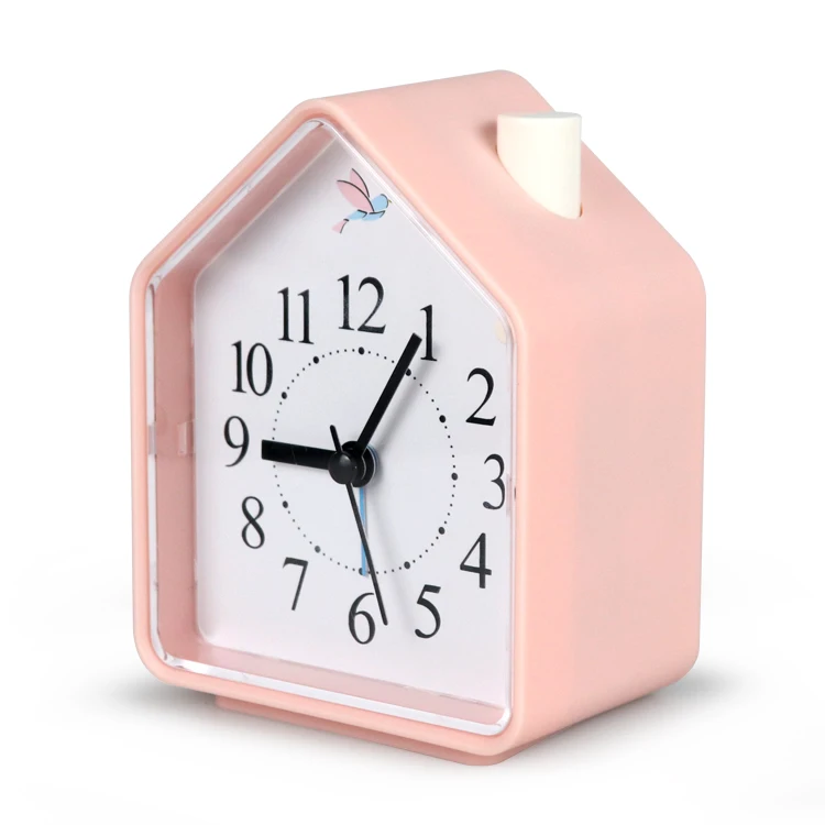 
Factory provide triangle children globe loudy night light table snooze mechanical bird sound colorful alarm clock 