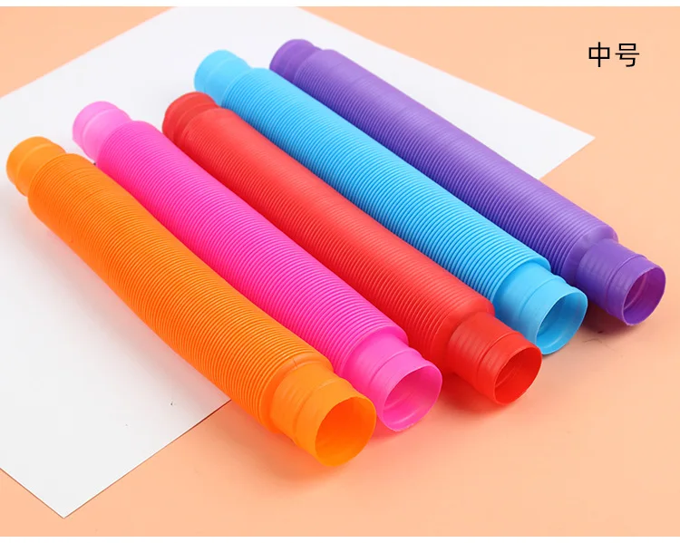 Mini Pop Tubes Sensory Toy For Kids Fidget Stress Relieve Toys Autism Anti-Stress Plastic Children Squeeze Toys