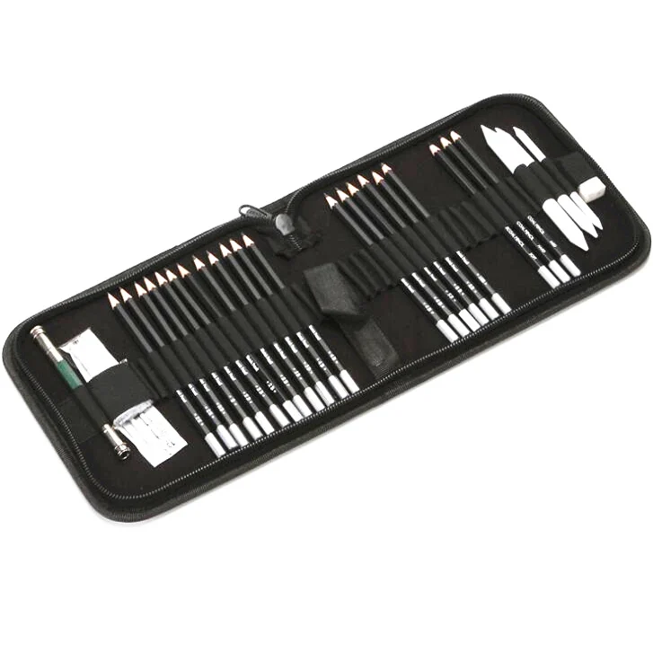 New design Professional Sketching Art Tool With Charcoal Pencils Paper Erasable Pen Graphite Drawing Pencil Kit