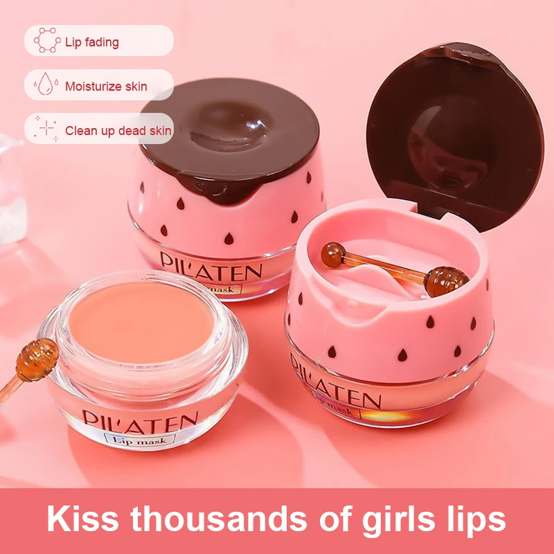 
10g Moisture Li-p Balm Strawberry Beeswax Long-Lasting Nourishing lip sleeping mask private label lip collagen mask lip mask jar 