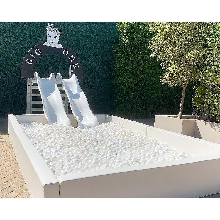 Горячая Распродажа коммерческая крытая игровая площадка мягкая детская комната аренда Высококачественная наружная шариковая яма с горкой белая
