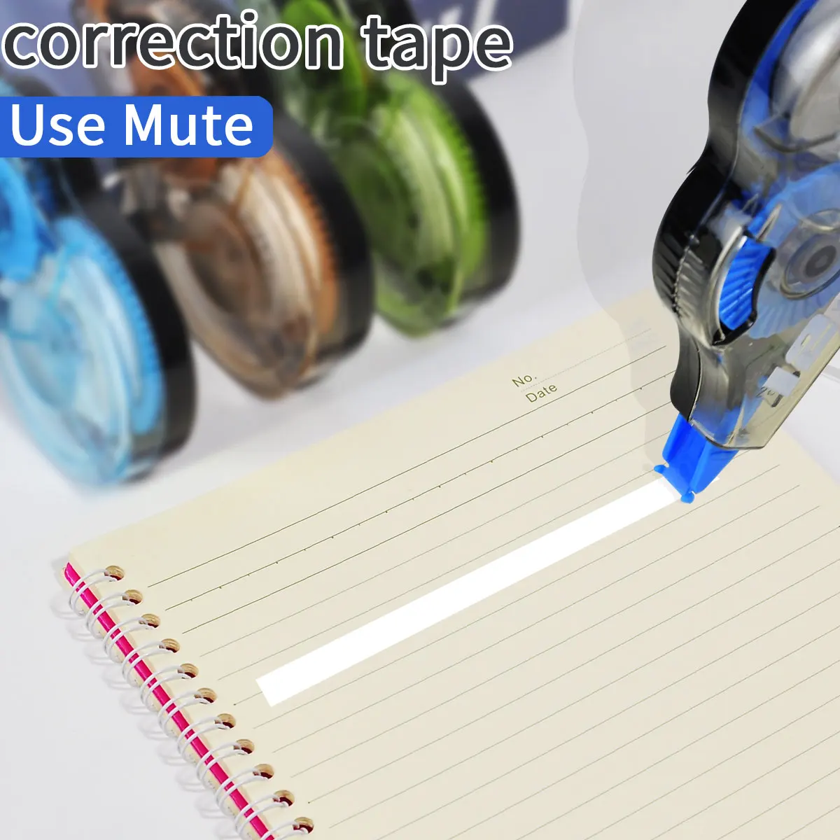 Hot Sell Correction Tape 12m Wholesale Office Supplies Correction Tape for School 3pcs  Set