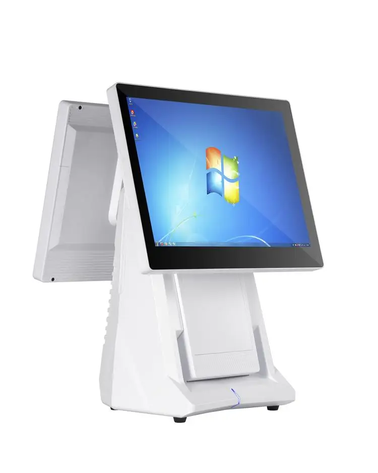 High Quality 15inch Aluminium Cash Pos Machine Touch Payment Retailler Pos With Desktop Scanner