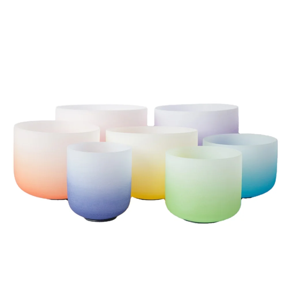 6-12inch Frosted Quartz  Crystal Singing Bowl sound healing sound healing chakra bowl set