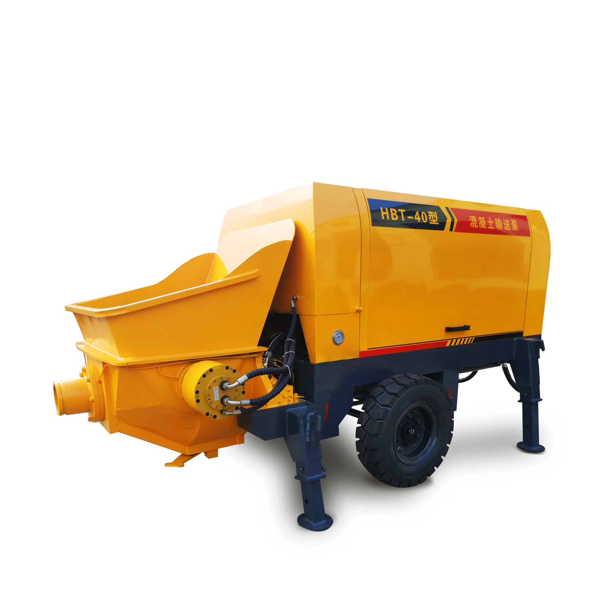 
lightweight concrete pump China supplier diesel or electric mortar fine stone conveying pump concrete pump 