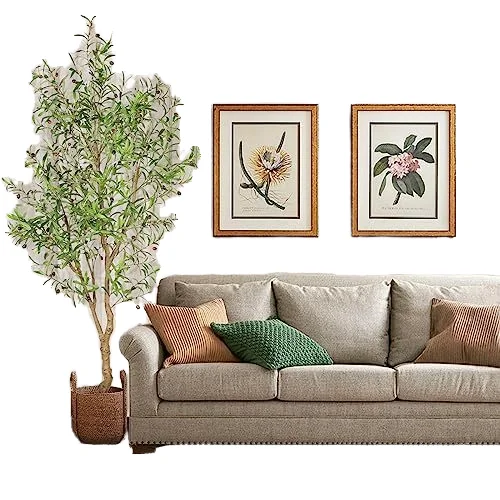 Artificial Olive Tree Silk Plant Artificial Tree in Potted Oliver Branch Leaves For Home Decor