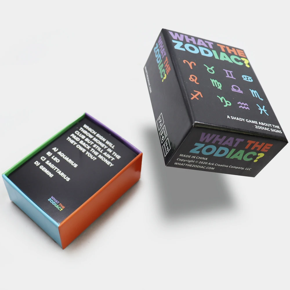 Manufacture Printed Couples Adult Zodiac Matching Games Drinking Cards Deck Custom Funny Truth Or Dare Card Game