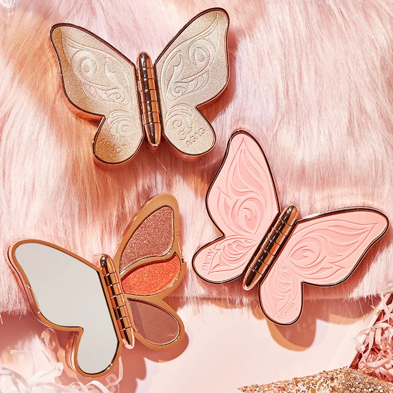 Hot Selling Eye Makeup High Quality Own Brand Girl Makeup Palette Matte Pearlescent Butterfly Shape Eyeshadow Factory Outlet
