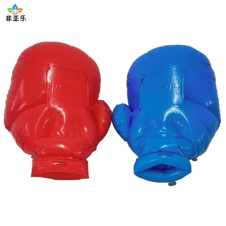 cheap Blue red kids children punching bag toy flocking PVC inflatable boxing Gloves