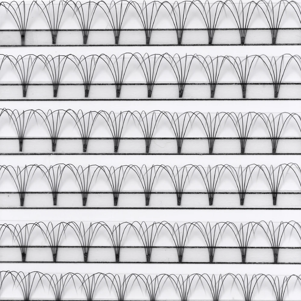 Wholesale factory price private custom packing Russian volume lashes pre made fan lashes w luxury lash silk eyelash extension