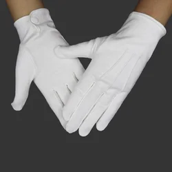 White 100% cotton parade uniform formaldress military ceremonial   traffic police glove