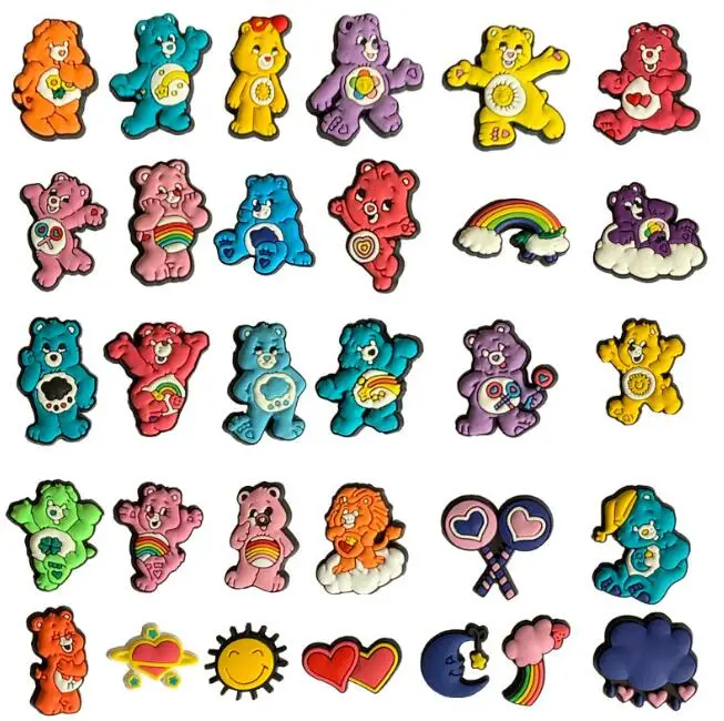 Rainbow Bear Buckles DIY Shoes Accessories Cartoon Cute Hole Shoes Accessories