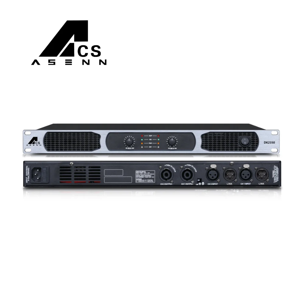 ET2350 2-канальный 1U 2*350 Вт 2*570 Класс D для профессионального сценического цифрового усилителя мощности цифровой аудио усилитель звука