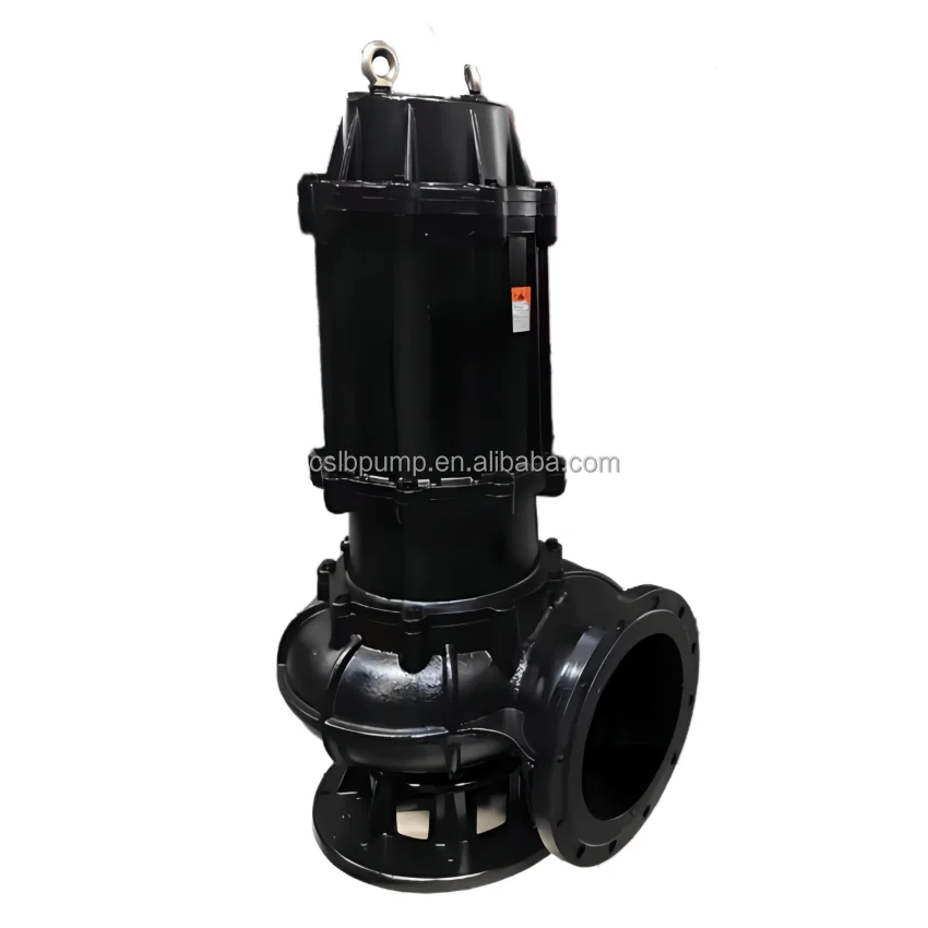 High Flow 380V Inline Sewage Pump 1.5KW-45KW Three-Phase Submersible Septic Tank Water Pump with 6inch Outlet 15HP Power Source