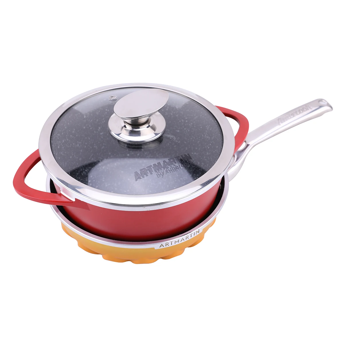 Amercook, Европейский склад, алюминиевая посуда, набор кухонной посуды с антипригарным покрытием, wajan dari marble