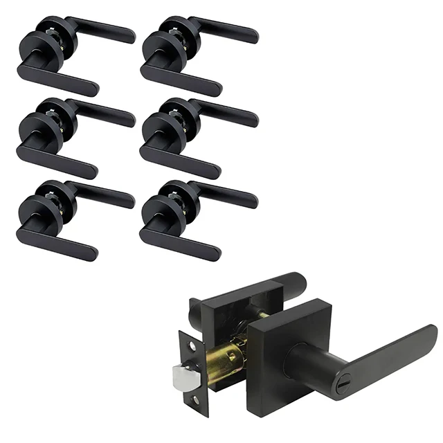 kinds of surface color conversion cylinder lock door and  hardware door lock handle with key