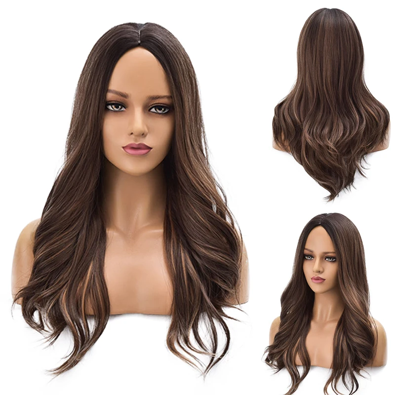 
Новый продукт, лидер продаж, Стильный парик, женский парик из химического волокна с длинными вьющимися волосами, головной убор от производителя, оптом 