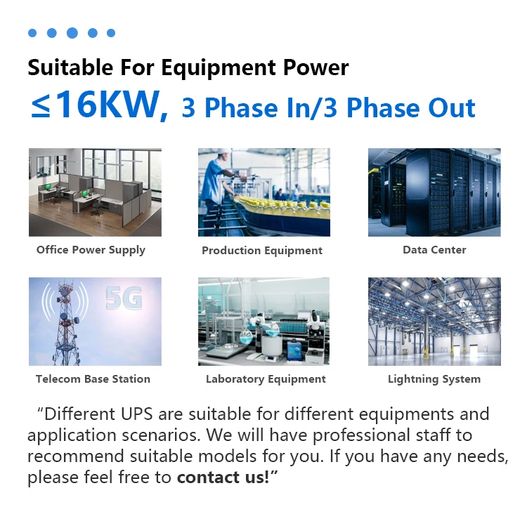 Cwups прямой завод 20KVA 15KVA 10KVA 3-фазный двойной инвертор высокой частоты Online UPS с внешним аккумулятором