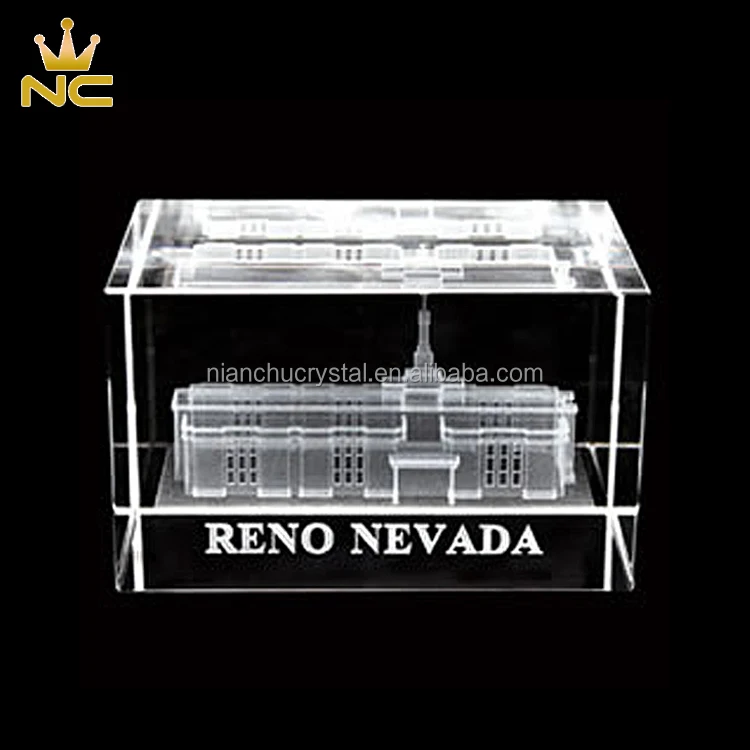 
Wholesale Engraved Block Crystal Glass Cube Souvenir 
