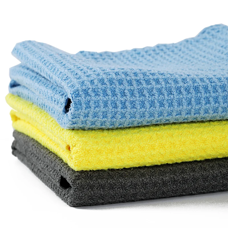 wholesale Korean Microfiber Cleaning Cloth Waffle Weave Detailing Car Care Product Washing and Cleaning Towels for Car