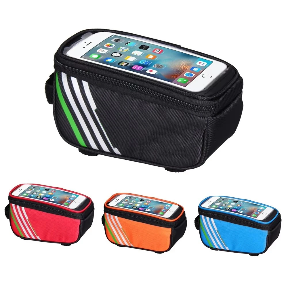 Custom Logo Large Capacity Waterproof Bike Bicycle Top Tube Bag Bike Storage Bag Bike Phone Front Frame Bag