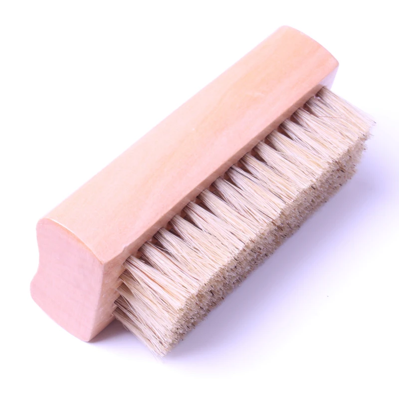Hot Selling Portable Wooden Sneaker Brush Horse Hair Boar Bristles for Shoe Cleaning Beech Handle Removes Dust-for Home Use