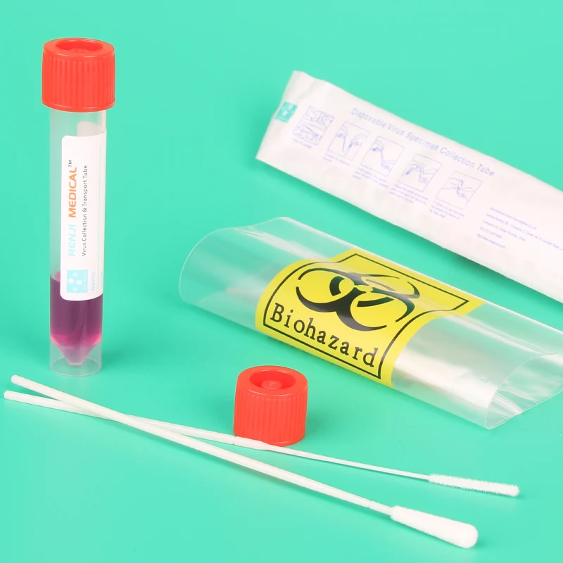 Wholesale Disposable Sterile Vtm Test Kit with Oral Nasal Flocked Swabs