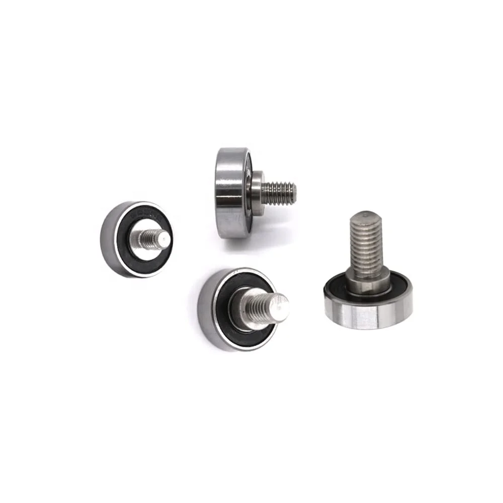 608 ZZ 608 RS Bearing Wheel 17mm 22mm OD M6 M8 Pulley Wheel External  Stainless Steel Shaft Bearing with Screw