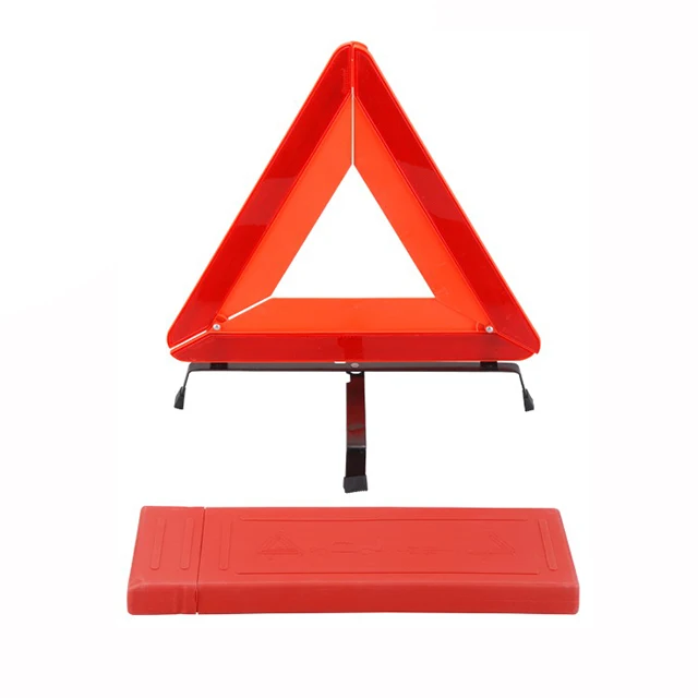 Emergency Safety Warning Triangle Reflective Fold Up & Hard Case