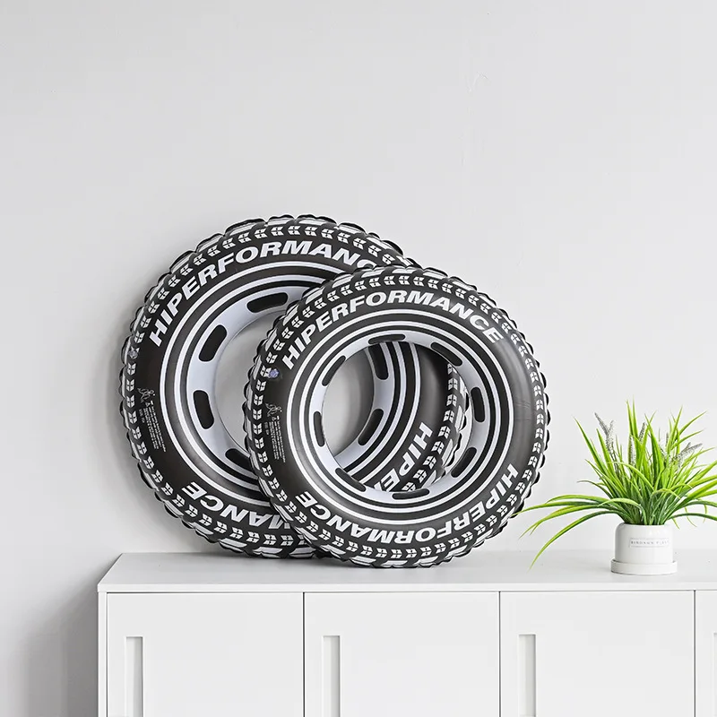 Allogogo New Thickened Inflatable Tire Swim Rings For Adult And Child Float Rings Buoys Outdoor Swimming Aids For Kids