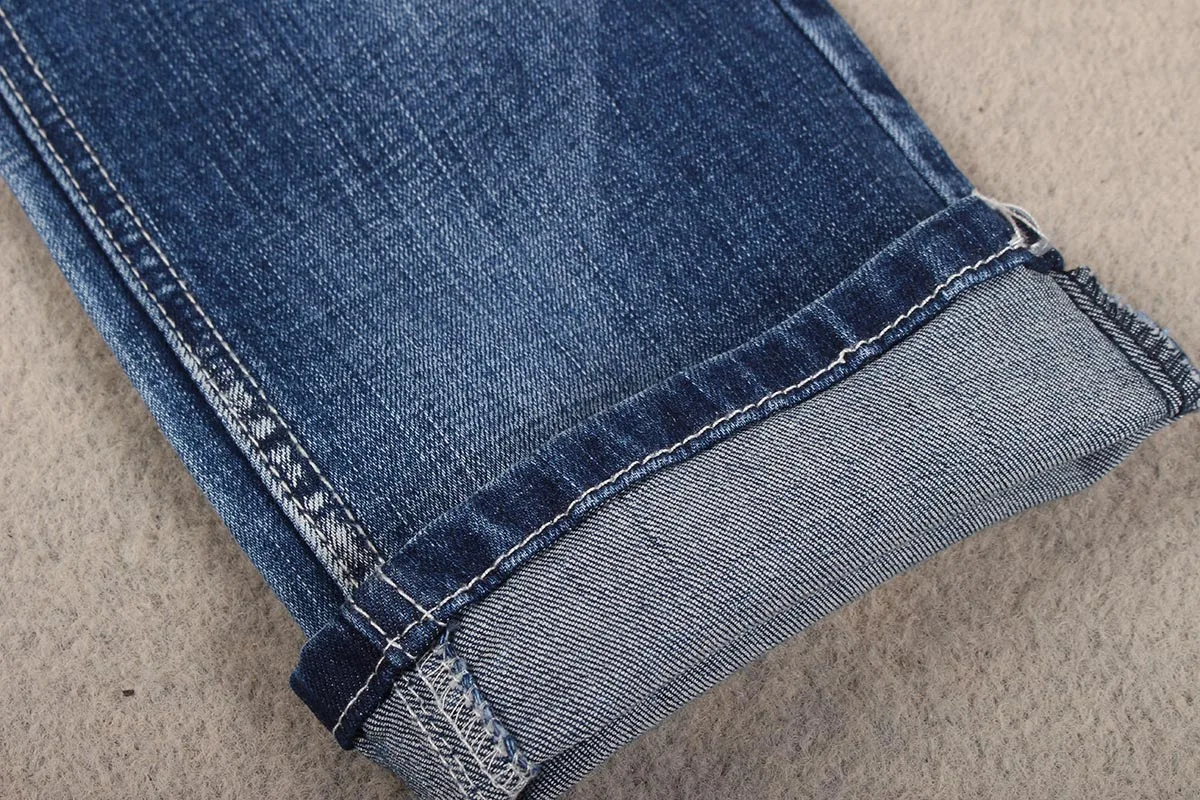 Stocklots ready to ship 11oz cotton stretch crosshatch slub denim fabric for men jeans