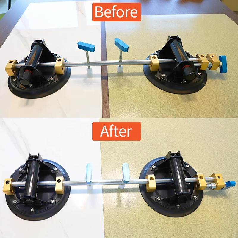 Stone Seam Setter Manual Rubber Vacuum Leveling Setter for Joint with 8 Inch Suction Cups