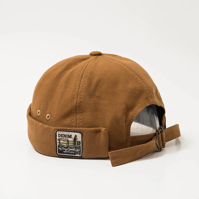 Factory direct selling spot Custom labeling logo cotton melon skin hat without brim Yuppie cap sailor hat