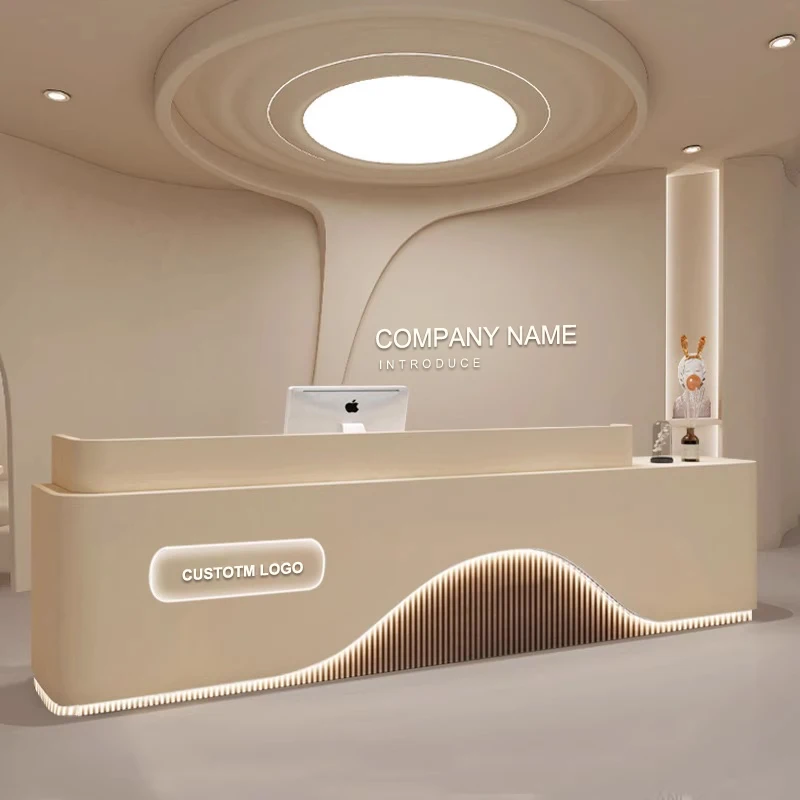 Изысканный стиль стойка регистрации MDF + краска для выпечки современный офисный дизайн салон спа регистратор стол