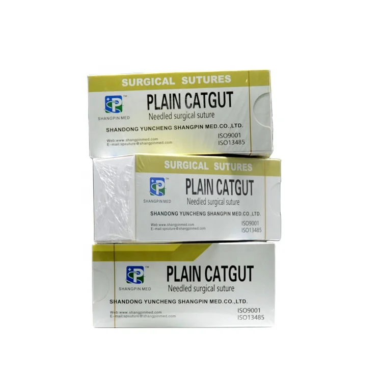 China Manufacturers Good 3/0 Plain Chromic Catgut Surgical Sutures With Needle