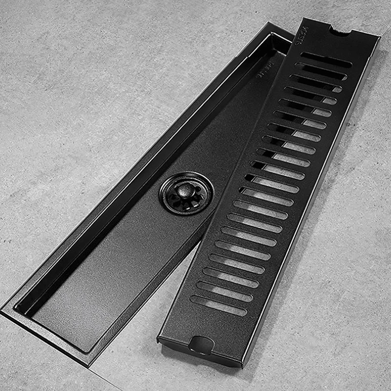 OEM ODM stainless steel bathroom balcony drainage automatic airtight floor drain line shower rectangular shower drains