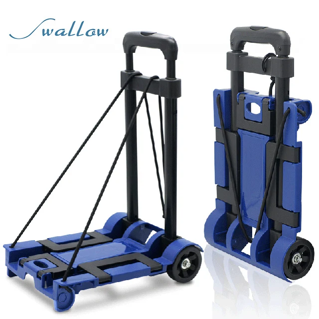 Hand Airport Transport Tool Portable Cart Folding Dolly Push Truck Folding Hand Truck Dolly Warehouse Trolley
