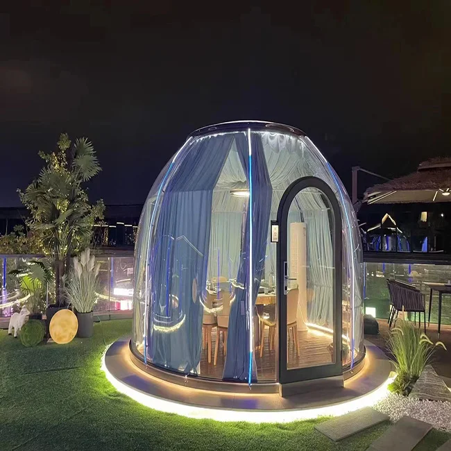 Rain and impact resistant outdoor Transparent Garden Dome Luxury Dome Bubble House