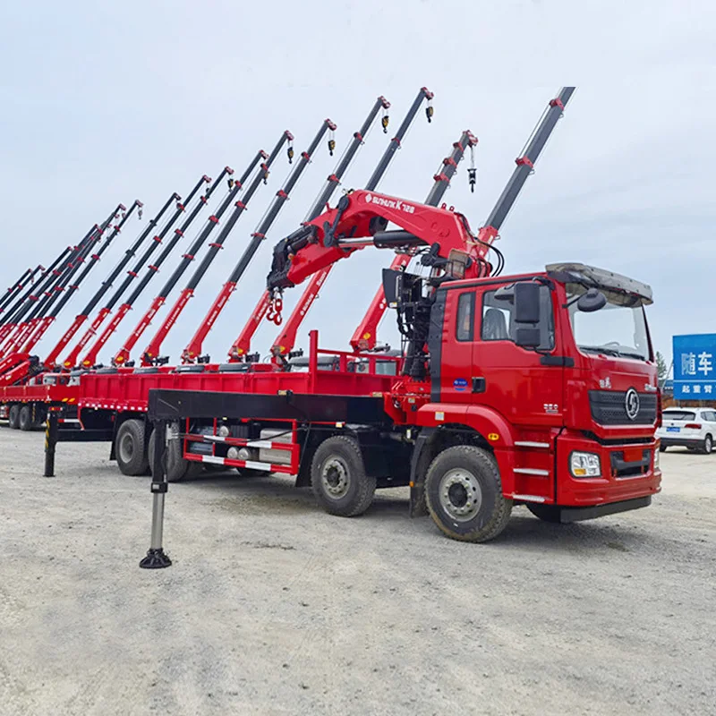 China Brand Shacman M3000 Truck Mounted Crane 8x4 Truck Mounted with Telescopic 35 Ton Foldable Crane