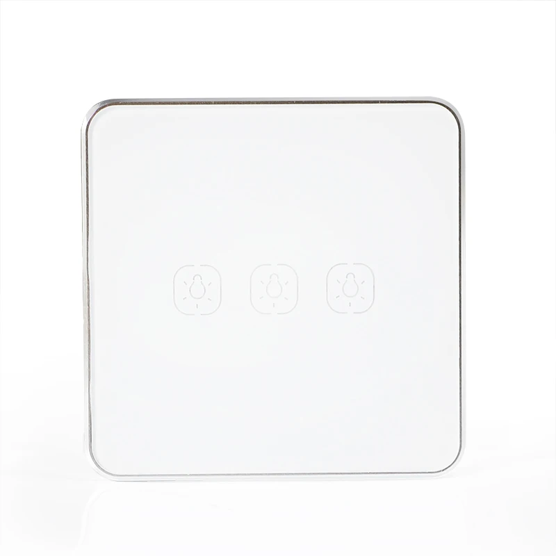 Сенсорный настенный выключатель ZigBee 3 клавиши не нейтральный с управлением через